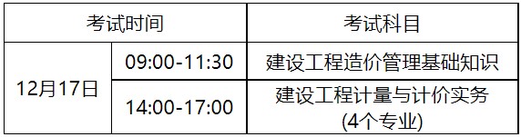 2022年安徽二级造价工程师职业资格考试考务安排通知