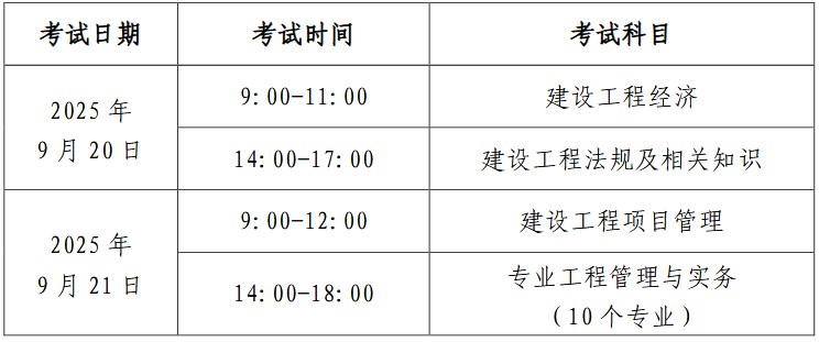 北京市2025年一级建造师考试通知（报名时间6月16日起）