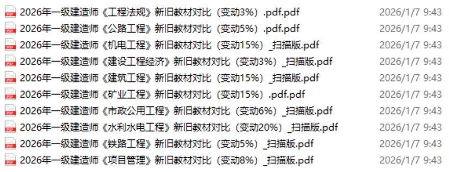 2026年一建教材新旧变动对比pdf网盘下载_http://www.zhikaoketang.com_一级建造师资料_第2张