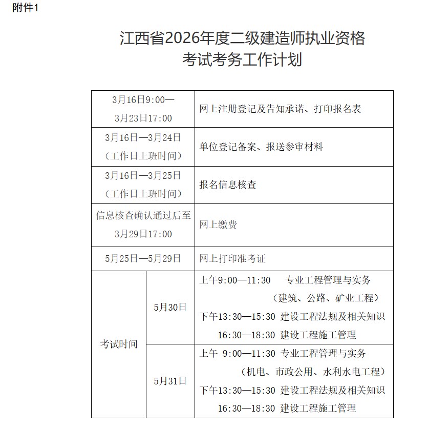 2026年江西二级建造师考试报名通知_考试信息_第1张_职考课堂 2026年江西二级建造师考试报名通知_http://www.zhikaoketang.com_考试信息_第1张